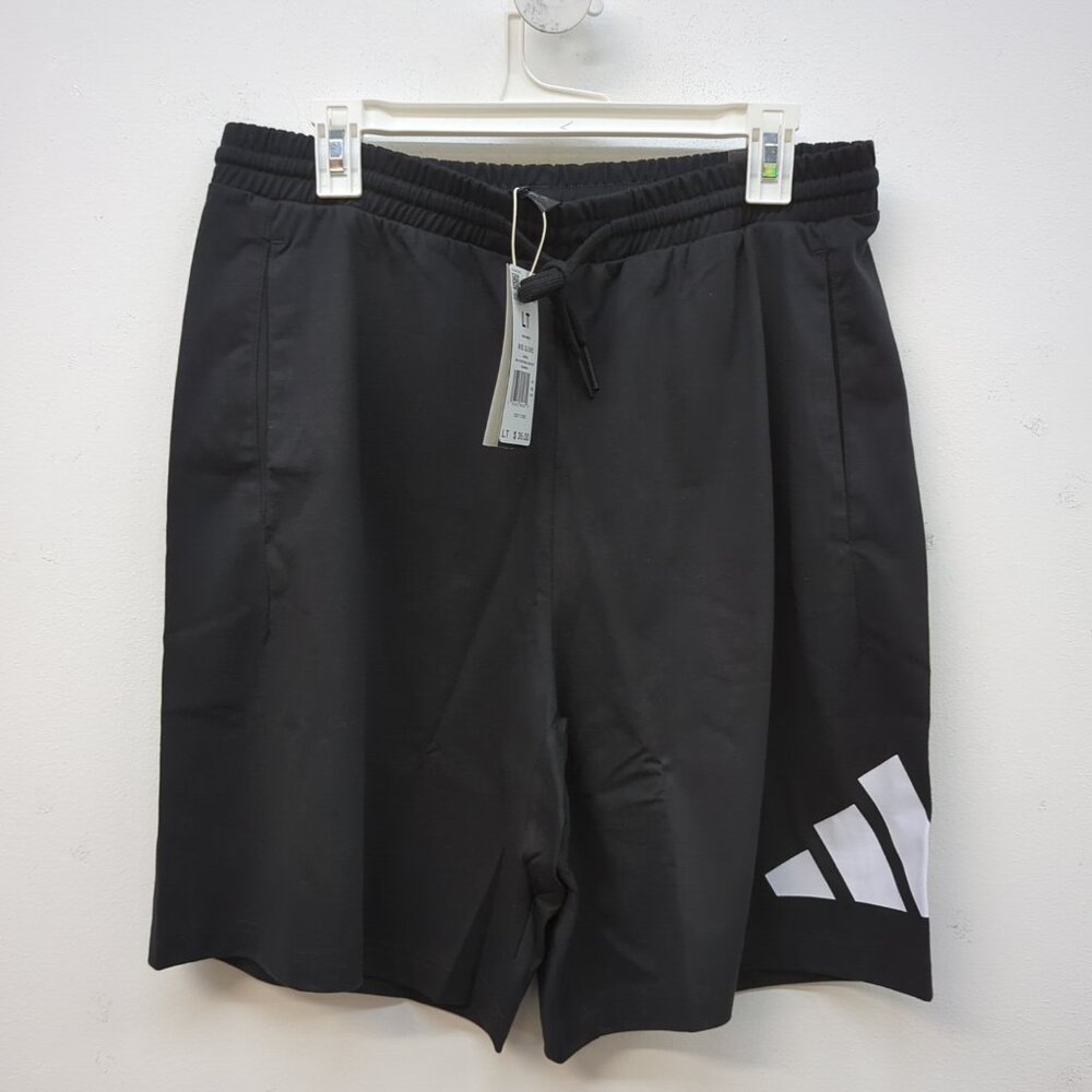 Adidas Essentials Big Logo Single Jersey Men's Shorts LT Black White